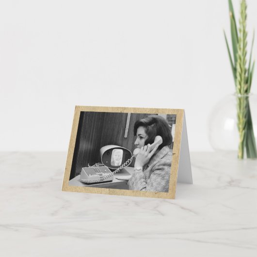 Retro-Style "Video Phone Call" Note Card (Vorderseite)