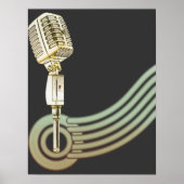 Retro Style Vintag Mic Poster (Vorne)