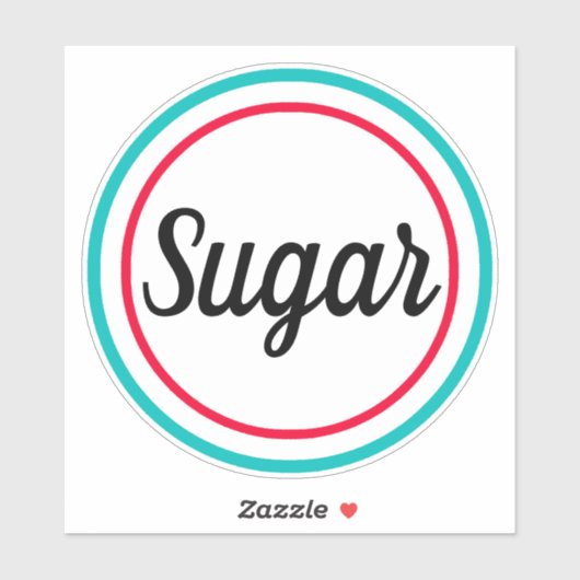 Retro Style Vinyl Sugar Sticker (Blatt)