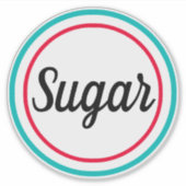 Retro Style Vinyl Sugar Sticker (Vorderseite)