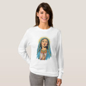 Retro Style Virgin Mary Women's Long Sleeve Tee (Vorne ganz)