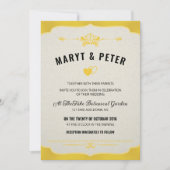 Retro Style Wedding Template Einladung (Vorderseite)