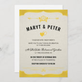 Retro Style Wedding Template Einladung (Vorne/Hinten)