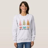 Retro Style Weihnachtsbaumen Urlaub Sweatshirt (Vorne ganz)