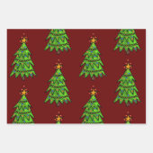 Retro Style Weihnachtsbaumwrapping Craft Papier (Vorderseite 2)