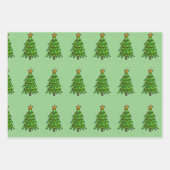 Retro Style Weihnachtsbaumwrapping Craft Papier (Vorderseite)