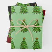 Retro Style Weihnachtsbaumwrapping Craft Papier (Beispiel)