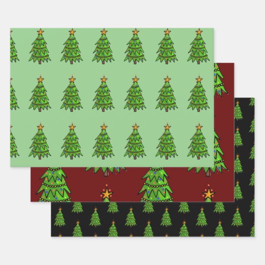 Retro Style Weihnachtsbaumwrapping Craft Papier (Set)