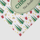 Retro Style Weihnachtsmuster, Personalisiert Seidenpapier (Ausschnitt)