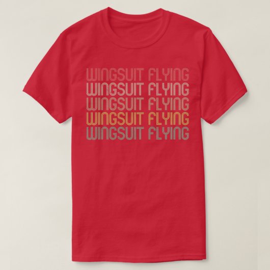 Retro Style Wingsuit Flying Design T-Shirt (Design vorne)