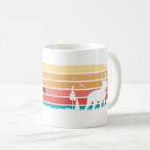 Retro Styled Boston Terrier Dog Lover Dog Trainer Kaffeetasse (VorderseiteRechts)