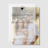 Retro Stylish Black Mixed Schriftartes Graduation  Pergament Einladungen (Versatz (Ehepaar))