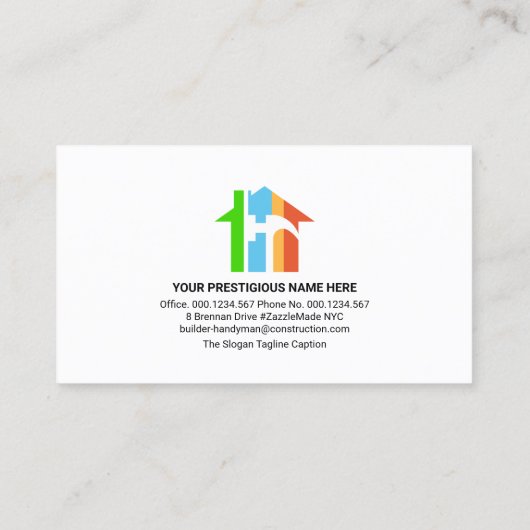 Retro Stylish Gold Handyman Tools Visitenkarte (Rückseite)