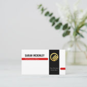 Retro Stylish Office Departmental CEO Visitenkarte (Stehend Vorderseite)