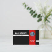 Retro Stylish Office Departmental Store Owner Visitenkarte (Stehend Vorderseite)