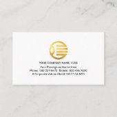 Retro Stylish Vertical Blue Private Enterprise Visitenkarte (Rückseite)