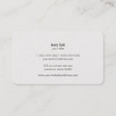 Retro Stylist Gold Circle und Holz Grain Look Ange Visitenkarte (Rückseite)