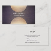 Retro Stylist Gold Circle und Holz Grain Mod Anges Visitenkarte (Vorne/Hinten)