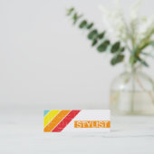 retro STYLIST Mini Visitenkarte (Stehend Vorderseite)