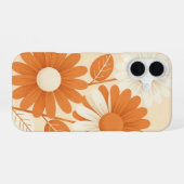 Retro Stylized Daisy Arrangement iPhone 16 Hülle (Rückseite (Horizontal))