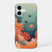Retro Stylized Reef iPhone 16 Hülle (Rückseite)