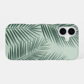 Retro Stylized Tropical Fronds iPhone 16 Hülle (Rückseite (Horizontal))