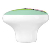 Retro Suburban House Keramik Pull Keramikknauf (Seitenansicht)