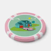Retro Suburban House Poker Chip (Einzeln)