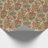 Retro Suburban Toile de Jouy Wrapping Paper Roll Geschenkpapier (Ecke)