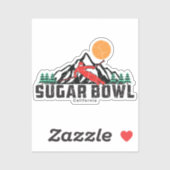 Retro Sugar Bowl Ski Aufkleber (Blatt)