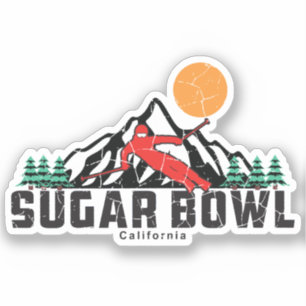 Retro Sugar Bowl Ski Aufkleber