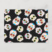 Retro Sugar Skull Postkarte (Vorderseite)