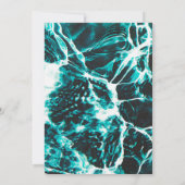 Retro Summer Aqua Aquamarines Blue Ocean Theme Hoc Einladung (Rückseite)