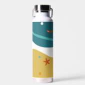Retro Summer Beach Mitte Jahrhundert Moderne Trinkflasche (Vorne)