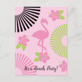 Retro Summer Beach Party Postkarte (Vorderseite)