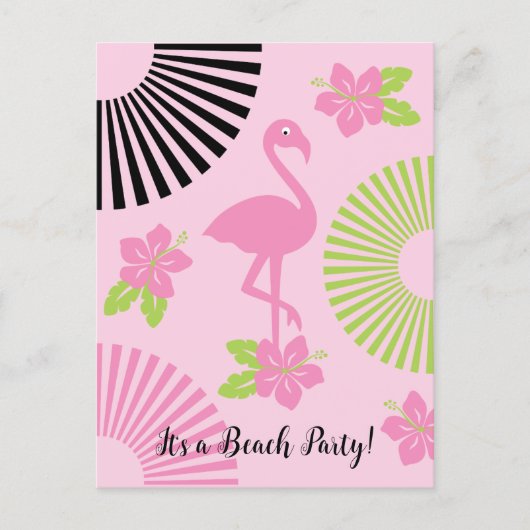 Retro Summer Beach Party Postkarte (Vorderseite)
