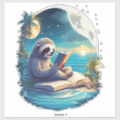 Retro Summer Beach Sloth Aufkleber (Blatt)