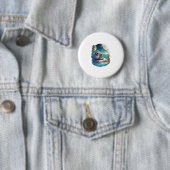 Retro Summer Beach Sloth Button (Beispiel)