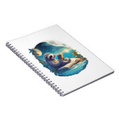 Retro Summer Beach Sloth Notizblock (Rechte Seite)