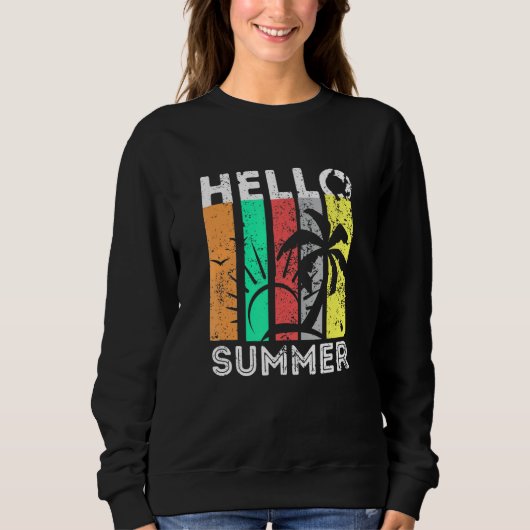 Retro Summer Beach Urlaub Sweatshirt (Vorderseite)