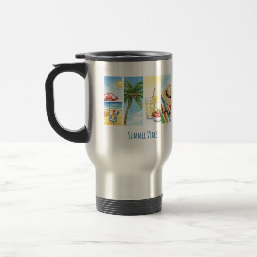 Retro Summer Beach Vibes Sublimation Tasse - Vinta (Links)
