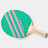 Retro Summer Breeze Drei Streifen mit Namen Tischtennis Schläger (Seitenansicht)