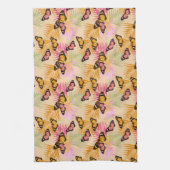 Retro Summer Butterfly Palm Traum 1 Geschirrtuch (Vertikal)