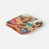 Retro Summer Buttone Pappteller (Gewinkelt)