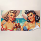 Retro Summer Buttone Strandtuch (Vorderseite)