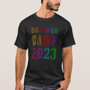 Retro SUMMER CAMP 2023 Freunde Kumpels Signatur Au T-Shirt