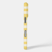 Retro Summer Chic Yellow Stripes Monogram Case-Mate iPhone Hülle (Rückseite / Rechts)
