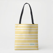 Retro Summer Chic Yellow Stripes Personalized Tasche (Vorderseite)