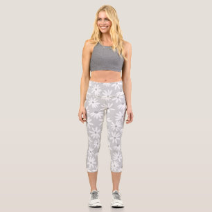 Retro Summer Daisies Muster Klein #6 #pattern Capri Leggings