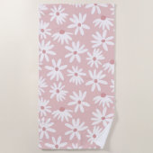 Retro Summer Daisies Muster Kleines #4 #pattern Strandtuch (Vorderseite)